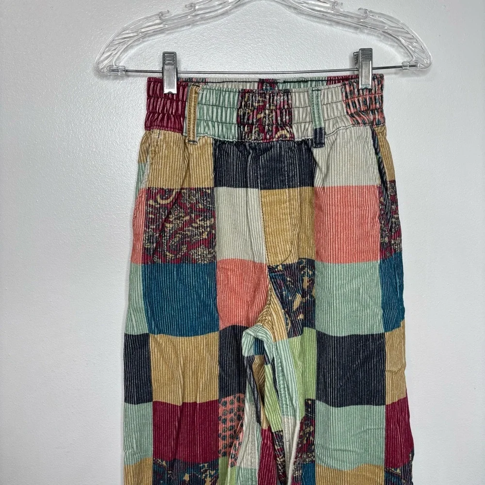 BDG Zana Patchwork Corduroy Trousers XS High Rise Wide Leg - Picture 5 of 13
